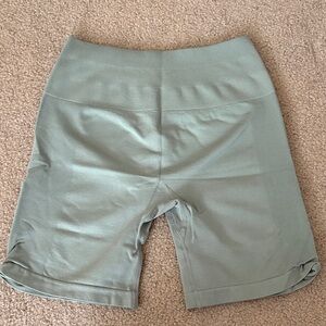 Women's Light Green Bike Shorts
